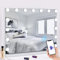 FENCHILIN Vanity Mirror with Lights Bluetooh Speaker Hollywood Mirror with Lights 15 LED USB Charging Port 3 Color Modes Dimmable Touch Control 10x Magnifying