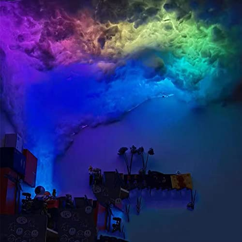 SAROZZTAL LED Lichtleiste 16.4ft RGB DIY Lichtleisten, Donner Wolke Licht LED Streifen Licht für Raumdekor für Schlafzimmer Innendekor Home DIY Beleuchtung