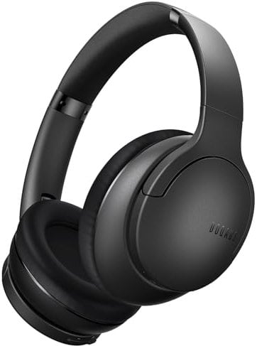 DOQAUS Bluetooth Headphones Over Ear, 90H Playtime Bluetooth 5.4 Wireless Headphones, 3 EQ Modes, HiFi Stereo Bass Sound, Built-in Mic, Soft Earpads, Headphones Wireless for Phone/PC/Travel(Black)