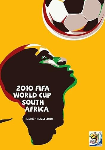 Football Poster FIFA World Cup South Africa 2010 Championship Vintage Wall Art Picture A4