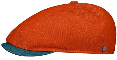 LIERYS Lesley Schirmmütze zweifarbig meliert Made in Italy Herren Frühling Sommer orange L (58-59 cm)