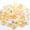 Octagon Glass Faceted AB Beads for Suncatcher Chandelier or Jewellery Making (Champagne AB 14MM (Two Holes) 50PCS)