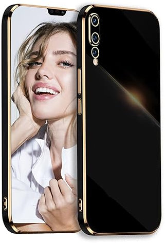 POUHYE Coque pour Huawei P20 Pro Étui, Galvanisé Silicone Case Antichoc Anti Rayures Souple TPU Cover Housse Légère Protection Caméra Coque pour Huawei P20 Pro Noir