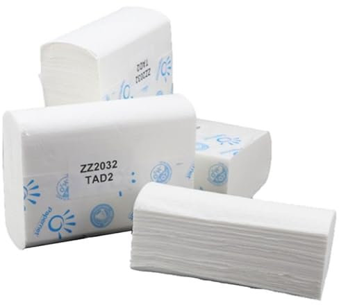 Blanc HYGIENIC Falthandtuchpapier Premium TAD Set – Interfold ZICK ZACK Papierhandtücher 20x 100 Blatt, 2-lagig, Papiertücher für Falthandtuch-Spender, Weiß