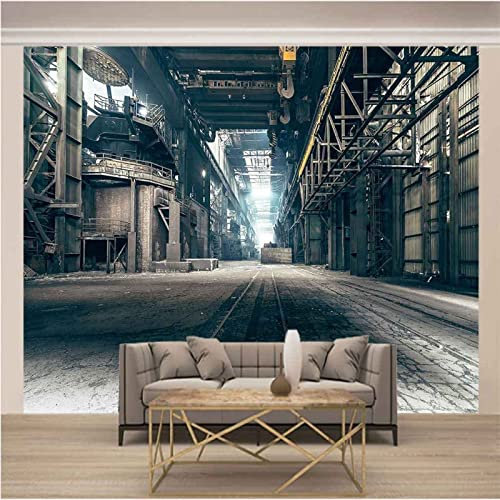 Tapete 3D Wandbild Vintage Industrie Fototapete 3D Effekt Vliestapete Wohnzimmer Schlafzimmer Wanddeko