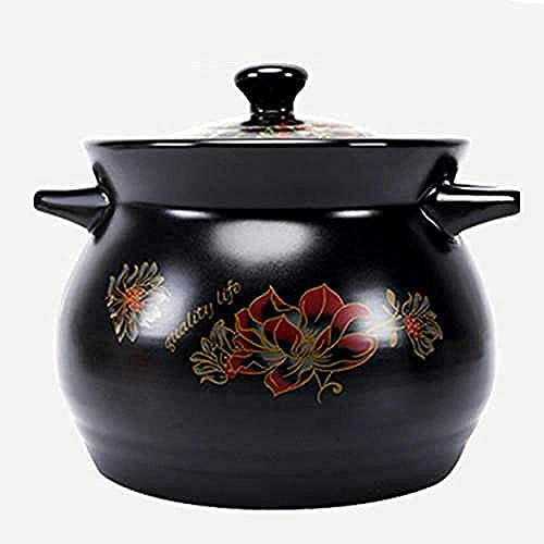 TEmkin Casserole en Terre Cuite Casserole en céramique Casserole en Argile Résistant aux Hautes températures Facile à Nettoyer Pas de décoloration.-6L (Taille : 5L) 3L