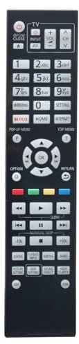 ALLIMITY N2QAYA000172 N2QAYB000175 Fernbedienung Ersatz passend für Panasonic Blu Ray Player DP-UB9000 DP-UB9004EGK DP-UB9000EB-K DP-UB9000EGK DP-UB9000EG1 DP-UB9000EB1 DP-UB9004EG1