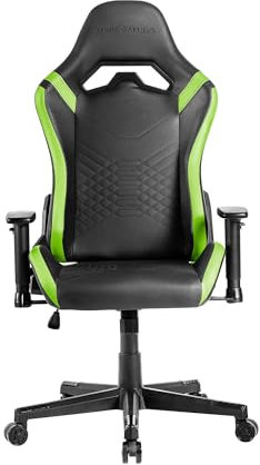 Mars Gaming MGC-Pro, Silla Gaming Profesional, Acabado Cuero PU, Reposabrazos 2D y Respaldo Reclinable 135°, Cojines Lumbar y Cervical Soft-Touch, Ruedas XL y Pistón Gas Clase 4, Verde