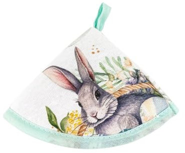 Presina di Pasqua - Primavera Estate - Ideale Come Regalo e Decorazione da Tavolo - Made in Italy (GREEN RABBIT, CAPPUCCIO)