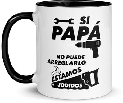 Kembilove Taza de Desayuno Original Papá Soy el Mejor Padre de la Galaxia - Taza de Café Negro de 330 ml para el Día del Padre