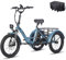 Fafrees Elektro Dreirad 20 Zoll, Elektro Dreirad Fahrrad Klapprad Dreirad für Erwachsene Lastenfahrrad E-Bike mit 48V 18,2AH Akku Bis 55-110KM, F20 Mate (Nur kleine Rückenkorb, Blau)