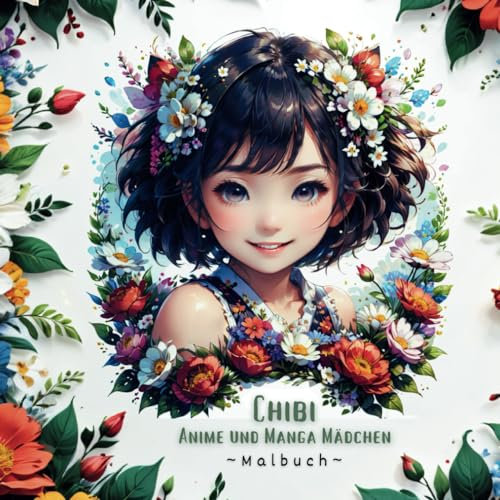 Chibi Anime Und Manga Mädchen Malbuch: Ein niedliches Anime-Mädchen-Malbuch für Erwachsene & Kinder, mit 44 entzückenden Illustrationen.