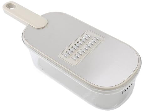 Gemüseschneider aus Edelstahl mit Humanisiertem Design und Abfluss für Einfache Reinigung, Mehrzweckschneider Zum Reiben und Zerkleinern (6 Klingen)