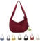 Nylon Hobo Crescent Crossbody Bag für Damen, Knödeltasche, Mond-Umhängetasche, Rot/Ausflug, einfarbig (Getaway Solids)