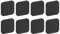 sourcing map Door Stoppers Wall Protector, 8pcs Soft Silicone Door Handle Buffer, Square Self Adhesive Door Knob Guard for Home Office, Black