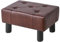 YMYNY Kleine Fußbank, Kunstleder Fußbank Rechteckiger, Sitzhocker, Fußbank für Wohnzimmer, Pouf Couch Hocker, Ottoman Fußstütze für Eingang 40×30.5×22.5CM Braun HBD038Z