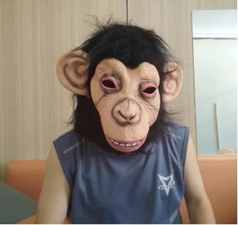 Halloween Latex Gorilla Maske Gruseliger Affe Maske Atmungsaktive Tiermasken aus Latex Full Face Lustige Gorilla Maske Realistische Tier Masken für Halloween, Maskerade, Karneval,Cosplay, Motto Party
