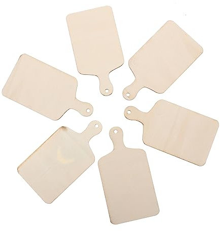 KONTONTY Taglieri Per Torte in Legno Giocattoli 6 Pezzi Mini Vassoi Da Portata Kidcraft Playset Fatto A Mano Liscio
