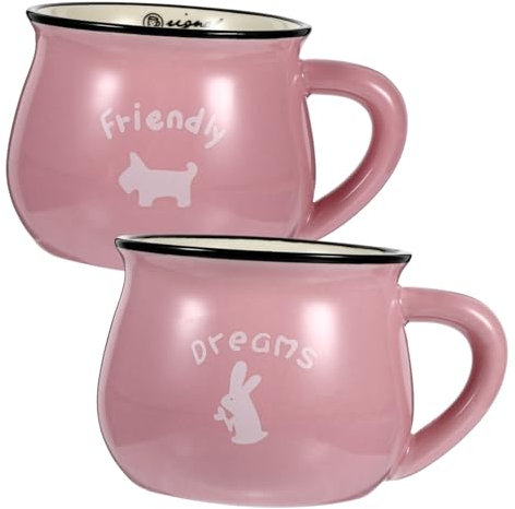 Mikinona 2 Pezzi Tazza Da Colazione In Ceramica Tazze Di Caffè Tazza Di Caffè In Porcellana Tazza Di Caffè Personalizzata Bicchieri Di Carta Per Caffè Espresso Ristorante Tazze Di Caffè
