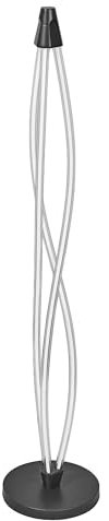 LEDVANCE Swirl Floor Stehleuchte aus geschwungenem Polycarbonat mit LED und Filament-Design, 22 W, 2400 lm, 3000 K, 830 warmweiß, dimmbar, dunkelgrau, 260 mm, IP20