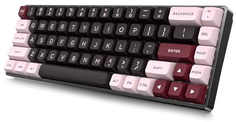 KZZI CNC Magnetic Gaming Keyboard with Rapid Trigger, Hall Effect Switches, CNC Aluminum Frame,Adjustable Actuation 60% Compact TKL Mechanical Keyboard RGB PBT Keycaps for Linux/Win/Mac (Pink)