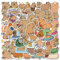 Cute Capybara Stickers 50 Pieces for Kids Teens Adult, Durable Aesthetic Cute Animal Decals for Laptop Skateboard Water Bottle Bicycle Motorbike Car Computer Scrapbook Hydroflask Luggage Phone Case