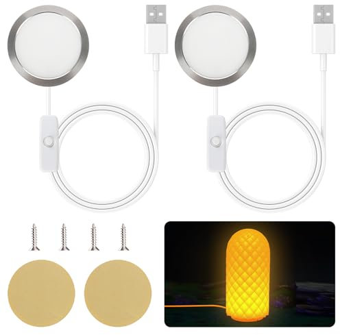 Sporgo 3D Drucker LED-Lampen-Kit: 2 Stück 3D-Drucker Teil LED Licht Beleuchtung Streifen 3D Drucker Zubehör, 3D-Drucker Model für Bambu lab A1/A1mini/P1S/P1P/X1C, Warmes Licht