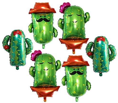 LALADEFIEE 6Piezas Cactus Gigantes para Decoración de Fiestas de Unidades para Cumpleaños Fiestas Celebraciones Mexicanas