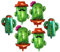LALADEFIEE 6piezas Arco De Globos De Cactus y Para Decoración De Cumpleaños Fiestas De Cumpleaños