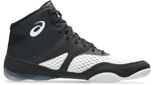 ASICS Men's Split Elite Wrestling Shoes, 10, White/Black