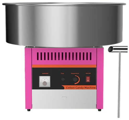 SHENGSHIYU Macchina per Zucchero Filato Professionale Carretto Zucchero Filato (51.5 cm, 1000 W, Acciaio Inox) Macchina Zucchero Filato Professionale für Mobile Händler und den Hausgebrauch