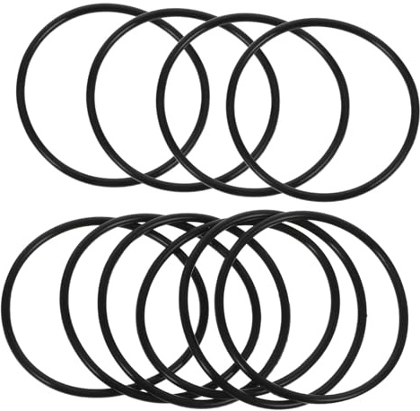 FRCOLOR Bracciale in Silicone Nero da 10 Pezzi, Elastico 3 Mm | Set da 10 Pezzi, Uso per Festa Retrò e Bridal Shower, Fascia Stretch Riutilizzabile
