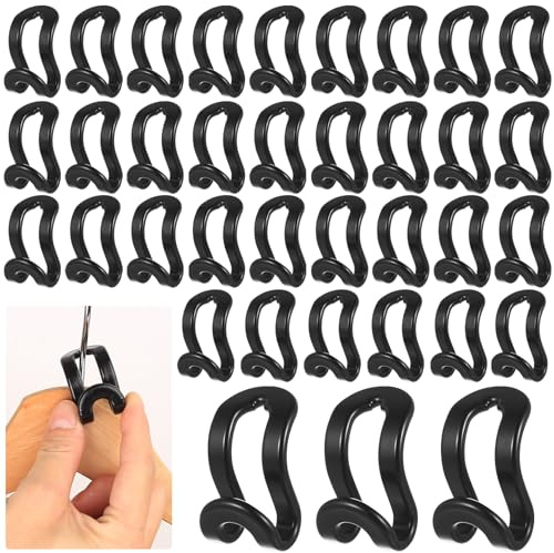 BOJIUKEJI 40 Piezas Ganchos para Perchas, Ganchos Conectores para Perchas de Ropa Ahorran Espacio, Gancho de Conexión Organizador de Percha para Ropa, Organizador de Percha para Armario(Negro)