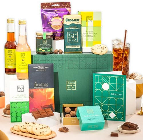 Thinking of You Chocolate Hamper for Her, Truffles & Hot Chocolate Set by EDEN & CO
