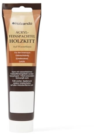 Holzando® Acryl Holzkitt Feinspachtel für Holz, OSB und Wände Eiche dunkel 35, 250gr Tube