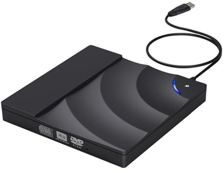 Portable High Speed USB 3.0 CD DVD-RW Optical Drive External Slim Disk Reader Desktop PC Laptop Tablet DVD Player Space Saving