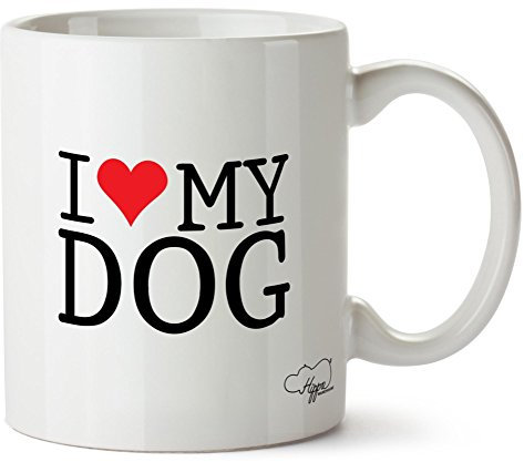 Hippowarehouse I Love My Dog Printed Mug Cup Ceramic 10oz