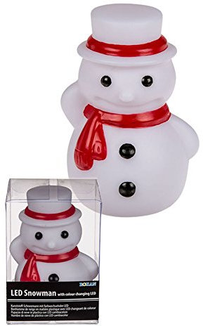 Gadget Giant Figura de Papá Noel con luz LED, Color cambiante, Incluye Pilas