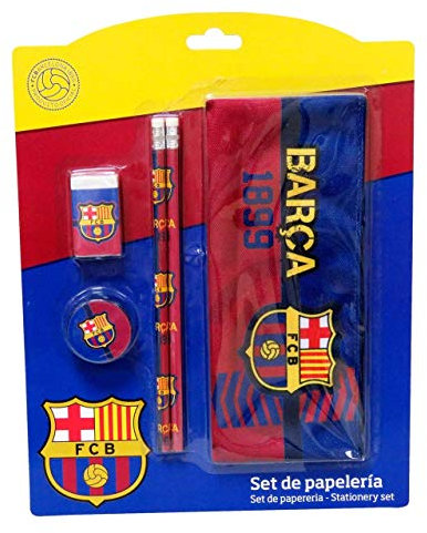 CYPBRANDS FC Barcelona GS-506-BC Set de Papelería con Portatodo