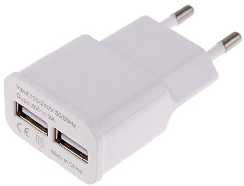 Shot Case - Adaptateur Secteur USB pour Samsung Galaxy Note 7 Double Prise Murale 2 Ports Courant AC Chargeur Blanc (5V-2A) Universel