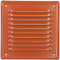 KOTARBAU® Griglia di ventilazione 165 x 165 mm con rete rosso mattone aerazione areazione metalica da sovrapporre