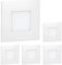 ledscom.de 5 Stück LED Treppenlicht/Wandeinbauleuchte FEX für innen und außen, eckig, weiß, 85 x 85mm, blau