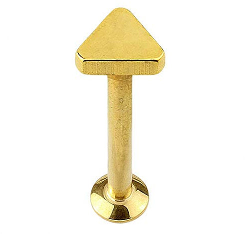 Piercingfaktor Piercing Tragus Helix Ohr Cartilage Stab Labret Stecker Madonna Monroe Lippenpiercing Lippe Knorpel Dreieck 6mm Gold