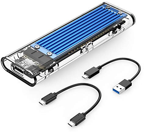 ORICO Case SSD M.2 NVMe SATA Adattatore Disco Rigido M2 Custodia USB3.2/USB3.1 Tipo C per SSD M.2 M-Key/ B+M-Key Fimensione 2230/2242/2260/2280, Fino a 2 TB 10Gbps Con UASP e TRIM -TCM2M