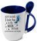 Personalised Any Name I Love You to The Moon & Back Coffee Tea Cocoa Soup Daily use Mug Valentine's Day Birthday Party gage Keepsake Unique Ceramic Cup Mug. (Blue Spoon)