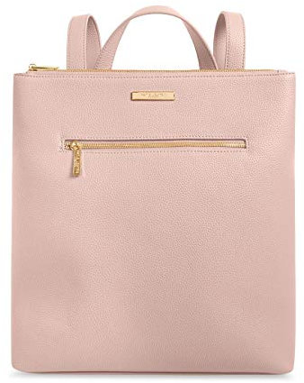 Katie Loxton Brooke Square, zaino da donna, in pelle vegana, con cerniera e manico superiore, Rosa pallido, 13.25 x 12.25 x 5.15, Rosa Pallido