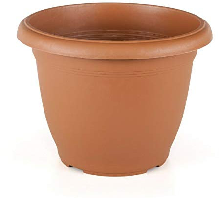 Tamersgifts Large Plastic Round Garden Flower Plant Pot Planters (Terracotta, 48cm Diameter x 36cm Height)