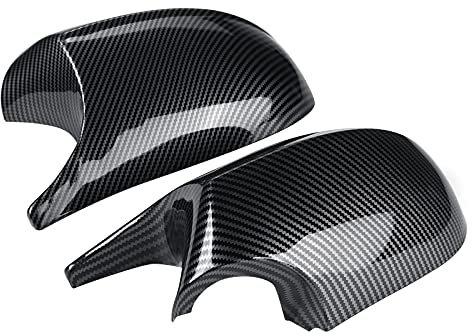 Rückspiegel Abdeckung Ersatz für BMW E81 E82 E87 E88 E90 E91 E92 E93 2010-2013 LCI Modell, Auto Spiegelkappen ABS Rückspiegelkappe Ersatz Zubehör (Kohlefaser)