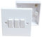 Triple Wall Switch & Back Box Pattress. 3 Gang 2 Way Switched Electrical, Multi-coloured