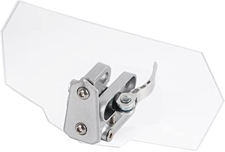 KIMISS Pantalla deflectora universal para moto, ajustable y transparente, protege del viento y mejora la aerodinámica, compatible con múltiples modelos